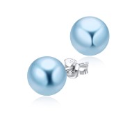 8 mm. Blue Pearl Stud Earring STP-34